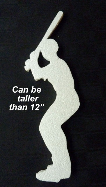 Tall Baseball Batter Custom Foam Shape Cut Out
