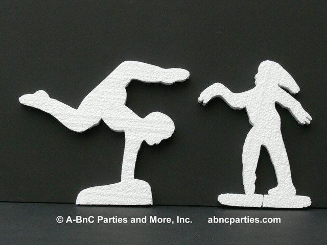 Female Gymnasts Cut Outs