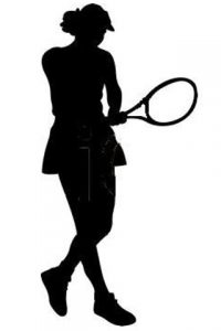 Female Tennis Player Cut Out