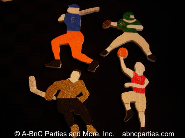 Various Custom Painted Sports Cut Outs