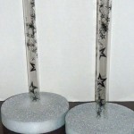 Pair of Flexible Plastic Tubes With Transparent Star Paper