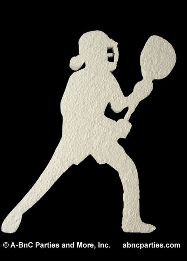 Female Lacrosse Player Cut Out