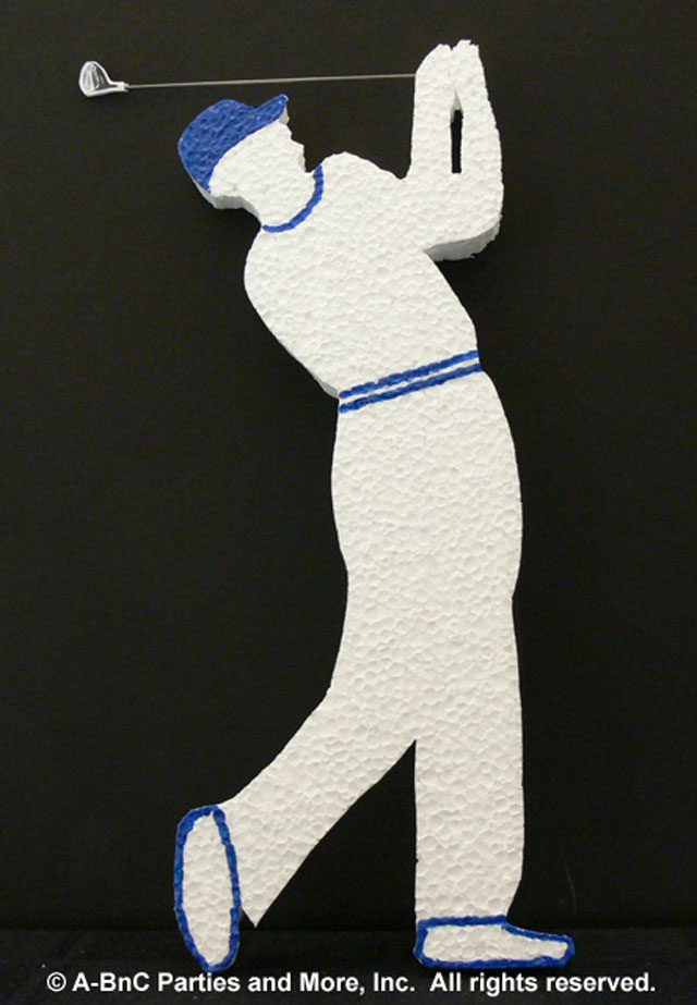 Golfer Cut Out Detailed