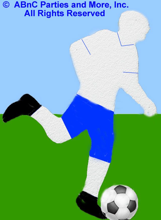 Soccer Player Sports Cut Out Detailed