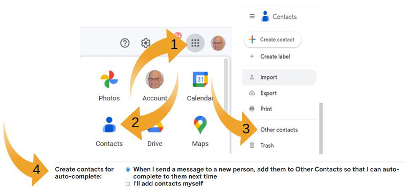 Gmail Autofill Contacts Options