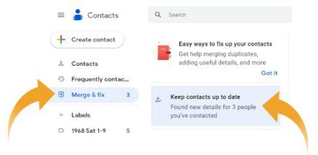 Merge & Fix Contacts in Gmail